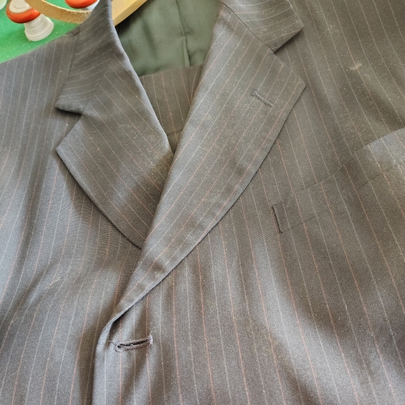 Men's Tropical Wool Suit 46 Regular Naby Stripe - Picture 6 of 8